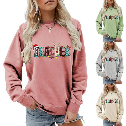 Festive "Teacher" Christmas Sweatshirt | Holiday - Themed Teacher Shirt | teachingteez.com - TeachingTeez.com