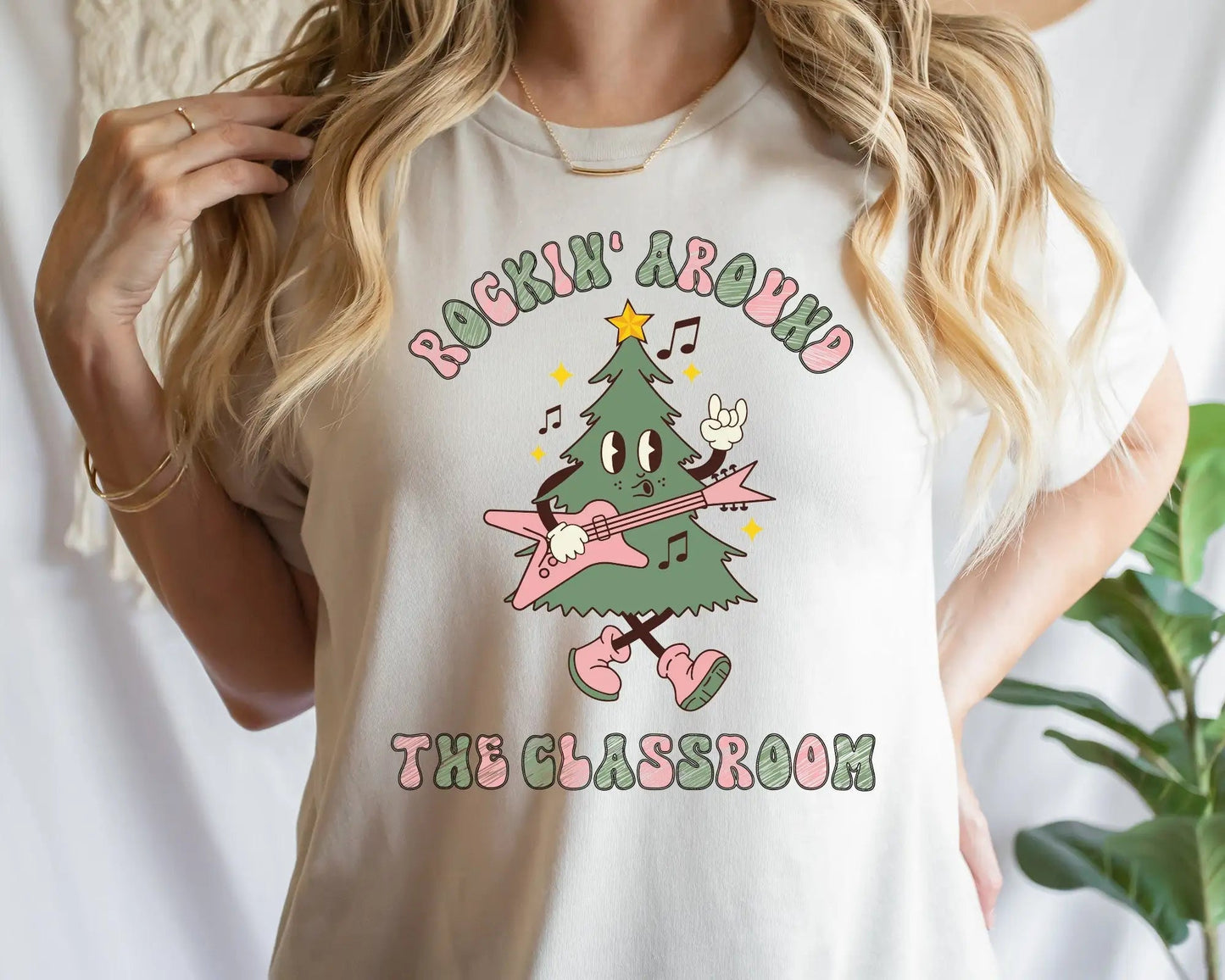 Rockin’ Around the Classroom T-Shirt | Fun Holiday Teacher Tee at TeachingTeez.com - TeachingTeez.com