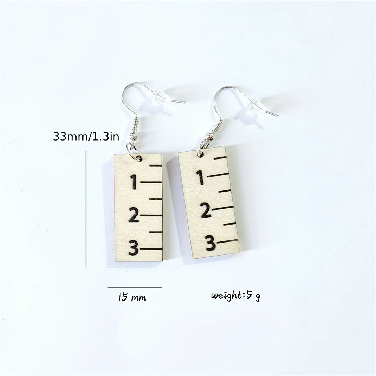 Ruler, Pencil, or Heart Earrings - TeachingTeez.com