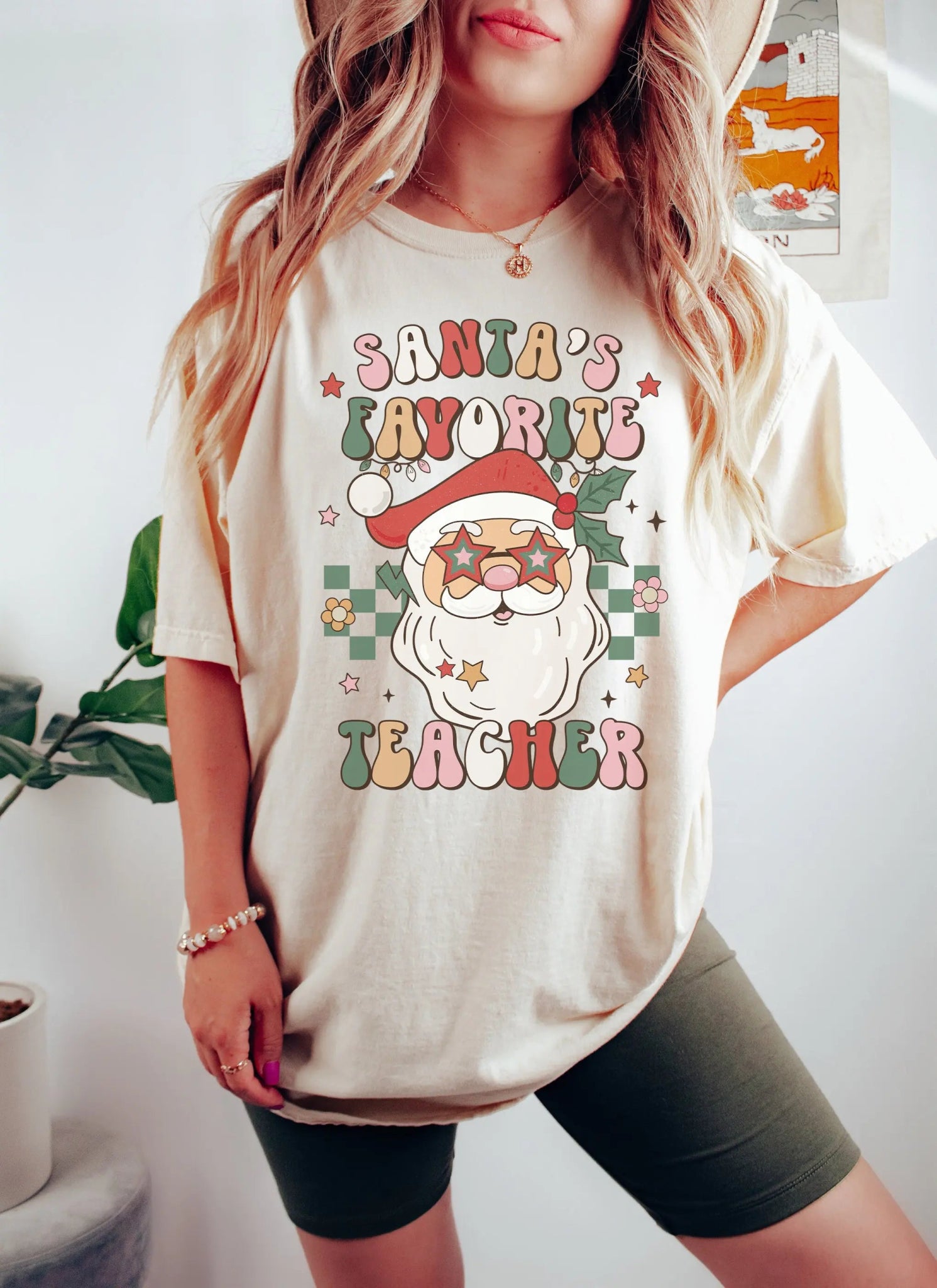 Santa’s Favorite Teacher T-Shirt | Cute Christmas Teacher Tee at TeachingTeez.com - TeachingTeez.com